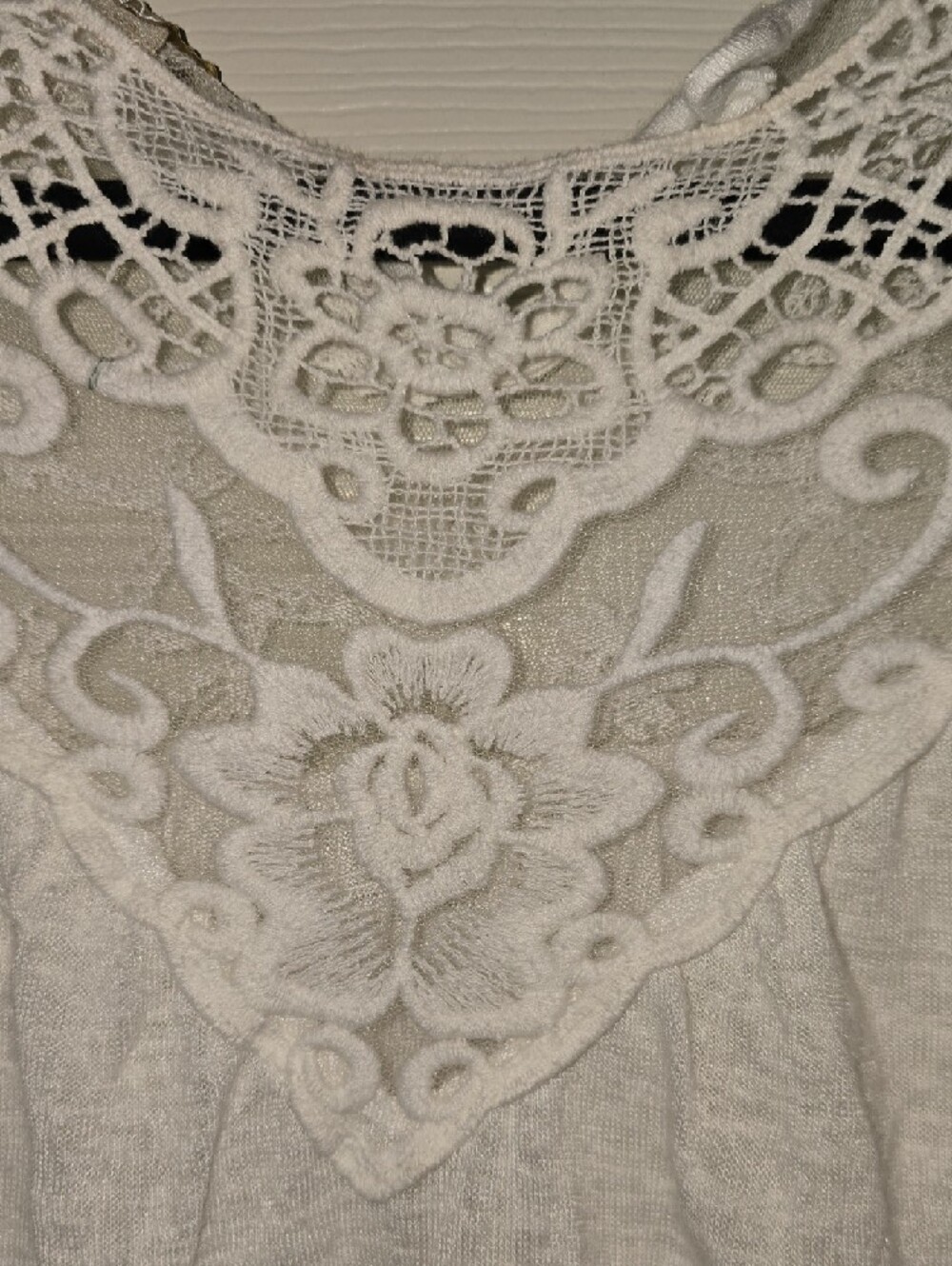 Ambra White Lace Crochet Top - Picture 5 of 7